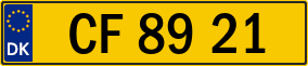 Trailer License Plate